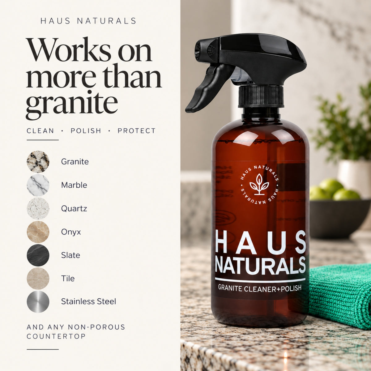 All-Natural Granite Cleaner & Polish