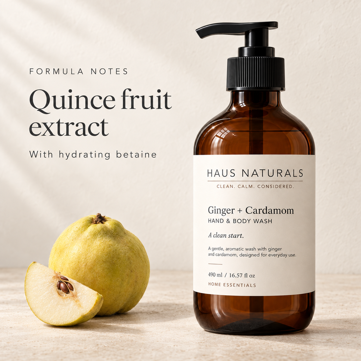 Ginger + Cardamom Hand & Body Wash