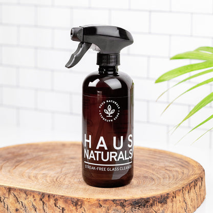 Haus Naturals streak-free glass cleaner for windows and mirrors
